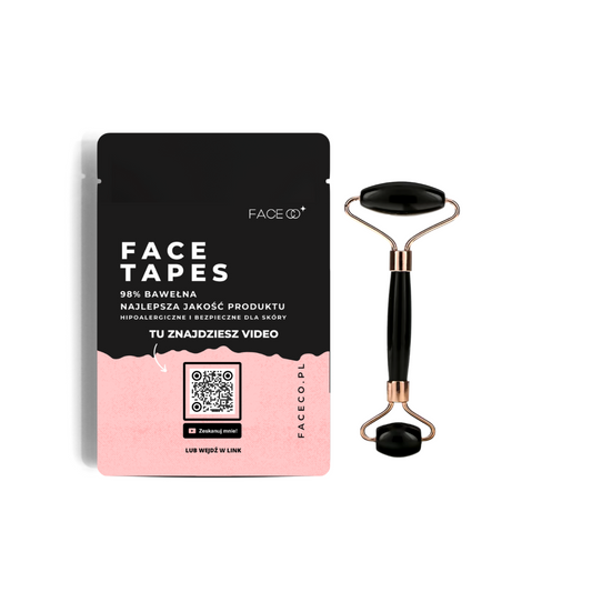 FaceTapes Lifting Tapes with Obsidian Roller Set